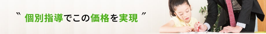 個別指導でこの価格を実現