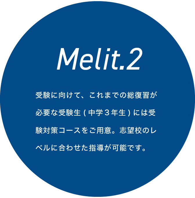 Merit.2 季節講習の追加料金が不要