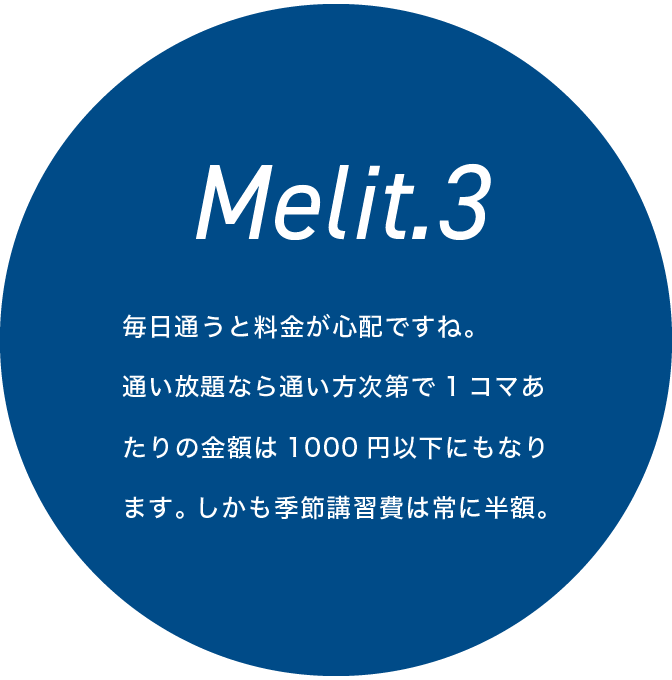 Merit.3 映像授業も交えて、予習・復習もしっかりサポート